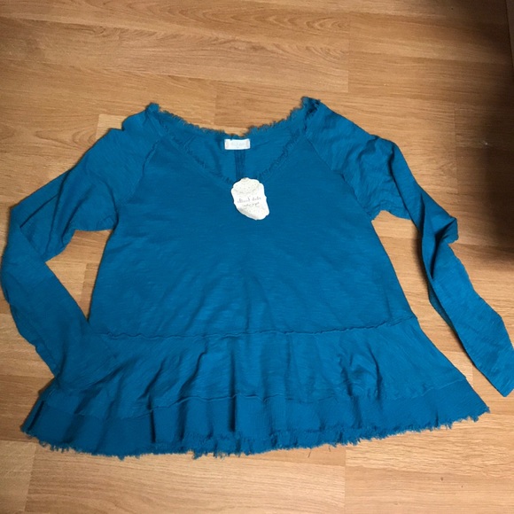 NWT Altard’s State dark turquoise ruffle t… - Picture 2 of 8
